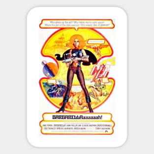 Classic Sci-Fi Movie Poster - Barbarella Sticker